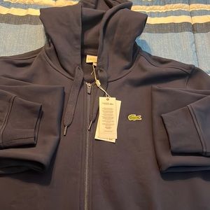 Lacoste hoodie, navy blue XL